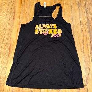 dutch bros always stoked razorback tank top